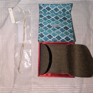 Chan Luu Turquoise Enamel With Champagne Diamond Necklace